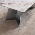 Taurus 6 Seater Beige Marble Dining Table with Dark Grey Base - Sizes Available