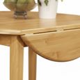 Hanover Round Drop Leaf Dining Table - 2 Seater - 61cm-91cm - Light Oak