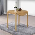 Cologne Round Drop Leaf Dining Table - 2 Seater - 61cm-91cm - Light Oak