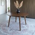 Metz Dining Table - Round - Butterfly Extending - 4-6 Seater - 118cm-158cm - Smoked Oak