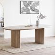 Serra Dining Table - Oval - Double Pedestal - 8 Seater - 210cm - Natural Wood