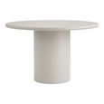 Nagano Dining Table - Round - Pedestal - 4 Seater - 120cm - Concrete
