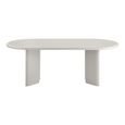 Nagano Dining Table - Oval - Double Pedestal - 8 Seater - 220cm - Concrete