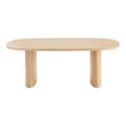 Serra Dining Table - Oval - Double Pedestal - 8 Seater - 210cm - Natural Wood