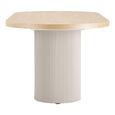 Solva Dining Table - Oval - Double Pedestal - 8 Seater - 220cm - Natural Wood