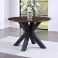 Nevada Round Dining Table - 2 Seater - 110cm - Parquet Style Wood
