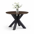 Nevada Round Dining Table - 2 Seater - 110cm - Parquet Style Wood