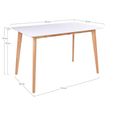 Vojens Dining Table - 4 Seater - 120cm - White