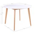 Vojens Round Dining Table - 4 Seater - 105cm - White