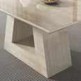 Milan Travertine Beige Engineered Marble 6 Seater Dining Table Sizes Available