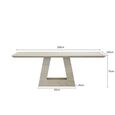 Milan Travertine Beige Engineered Marble 6 Seater Dining Table Sizes Available