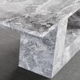 Milan 6 Seater Grey Marble Dining Table - Sizes Available