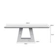 Milan 6 Seater White Marble Dining Table - Sizes Available
