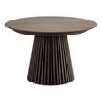 Osaka Round Extending Dining Table - 4-8 Seater - 120cm-240cm - Slatted Base - Smoked Oak