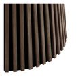 Osaka Round Dining Table - 6 Seater - 140cm - Slatted Base - Smoked Oak