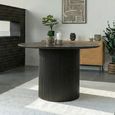 Boavista Dining Table - Round - Fluted Pedestal - 4 Seater - 120cm - Dark Wood