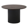 Boavista Dining Table - Round - Fluted Pedestal - 4 Seater - 120cm - Dark Wood