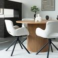 Boavista Dining Table - Round - Fluted Pedestal - 4 Seater - 120cm - Natural Wood