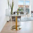 Bolzano Round Dining Table - Pedestal - 4 Seater - 110cm - Gold