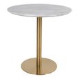 Bolzano Round Dining Table - Pedestal - 2 Seater - 90cm - Gold