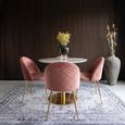 Bolzano Round Dining Table - Pedestal - 2 Seater - 90cm - Gold