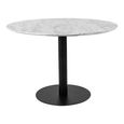 Bolzano Round Dining Table - Pedestal - 4 Seater - 110cm - Black