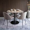 Bolzano Round Dining Table - Pedestal - 4 Seater - 110cm - Black