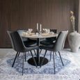 Bolzano Round Dining Table - Pedestal - 4 Seater - 110cm - Black