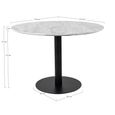 Bolzano Round Dining Table - Pedestal - 4 Seater - 110cm - Black