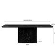 Naples Dining Table - Black Marble - Sizes Available