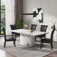 Naples Dining Table - White Marble - Sizes Available