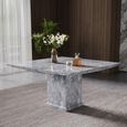 Turin Square Dining Table - 8 Seater - 140cm - Grey Marble