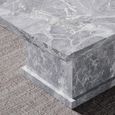 Turin Square Dining Table - 8 Seater - 140cm - Grey Marble