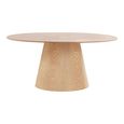 Clearance - Bolton Dining Table -  6 Seater - 160cm - Oval - Pedestal - Natural Wood - A512