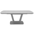 Clearance - Lazzaro Extending Dining Table - 6-8 Seater - 160-200cm - Light Grey Matt - A441