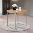 Clearance - Altona Drop Leaf Dining Table - 2 Seater - 61cm-91cm - Round - Oak and Grey - A442