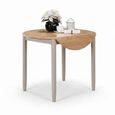 Clearance - Altona Drop Leaf Dining Table - 2 Seater - 61cm-91cm - Round - Oak and Grey - A442