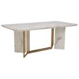 Clearance - Vieste Dining Table - 8 Seater - 200cm - White Marble - FSS16605