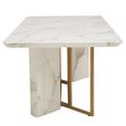 Clearance - Vieste Dining Table - 8 Seater - 200cm - White Marble - FSS16605