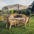 Churnet Valley Redwood 4 Seater Square Garden Dining Set