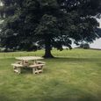 Churnet Valley Westwood Square Garden Picnic Table Set with 4 Benches
