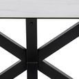Clearance - Heaven Round Dining Table - 8 Seater - 200cm - White Ceramic and Black - with Star Legs - FSS16518