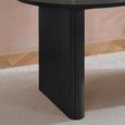Axel Oval Dining Table - 6 Seater - 160cm - Black Fluted