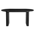 Axel Oval Dining Table - 6 Seater - 160cm - Black Fluted