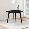 Clearance - Roxby Round Dining Table - 4 Seater - 105cm - Black - FSS16998