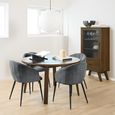 A-Line Dining Table - 4 Seater - Round - Smoked Oak