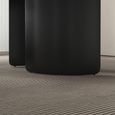 Lorea Dining Table - White Marble - Black Base - Sizes Available