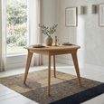 Stockholm Extending Dining Table - 4-6 Seater - 105cm-140cm - Round - Oak