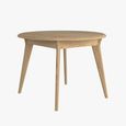 Stockholm Extending Dining Table - 4-6 Seater - 105cm-140cm - Round - Oak