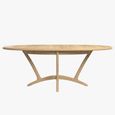 Stockholm Extending Dining Table - 6-8 Seater - 160cm-210cm - Oval - Oak